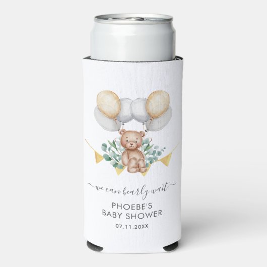 Eucalyptus Greenery Script Cub Baby shower (Seltzer Achterkant)