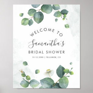 Eucalyptus Greenery Script Vrijgezellenfeest Welko Poster