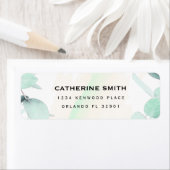 Eucalyptus Greenery Simple and Modern Wedding Labe Etiket (Insitu)