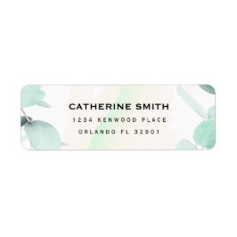 Eucalyptus Greenery Simple and Modern Wedding Labe Etiket