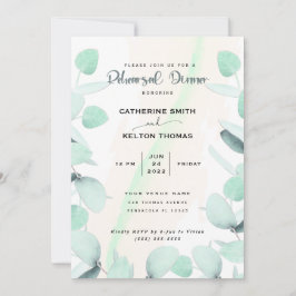 Eucalyptus Greenery Simple Rehearsal Dinner Kaart