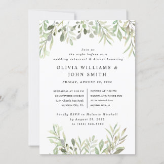 Eucalyptus Greenery Simple Wedding Kaart
