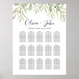 Eucalyptus Greenery Simple Wedding Poster