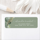Eucalyptus Greenery Succulent Elegant Wedding Labe Etiket (Insitu)