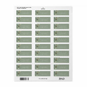 Eucalyptus Greenery Succulent Elegant Wedding Labe Etiket (Full Sheet)