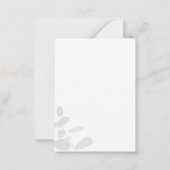 Eucalyptus Greenery Succulent Gold Lijst Hartelijk Notitiekaartje (Achterkant)