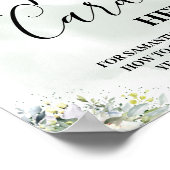 Eucalyptus greenery succulent recept card-teken poster (Hoek)