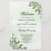 Eucalyptus Greenery Succulent Wedding Programs (Voorkant / Achterkant)