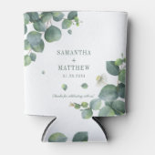 Eucalyptus Greenery Succulent Wedding Shower Blikjeskoeler (Voorkant)