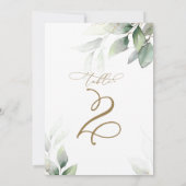 Eucalyptus Greenery Tabel 2 Weddenschappen Kaart (Achterkant)