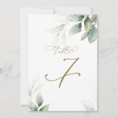 Eucalyptus Greenery Tabel 7 Weddenschappen Kaart (Voorkant)