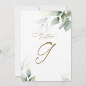 Eucalyptus Greenery Tabel 9 Weddenschappen Kaart (Achterkant)