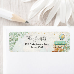 Eucalyptus Greenery Travel Shower Return-adres Etiket