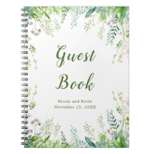 Eucalyptus Greenery verlaat bruiloft gastenboek Notitieboek