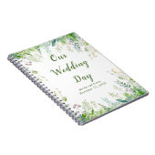Eucalyptus Greenery verlaat weddingplanner Notitieboek (Rechterzijde)