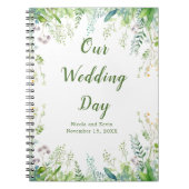 Eucalyptus Greenery verlaat weddingplanner Notitieboek (Voorkant)