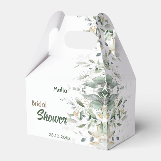 Eucalyptus Greenery Vrijgezellenfeest voorkeursbox Bedankdoosjes (Voorkant Zijde)