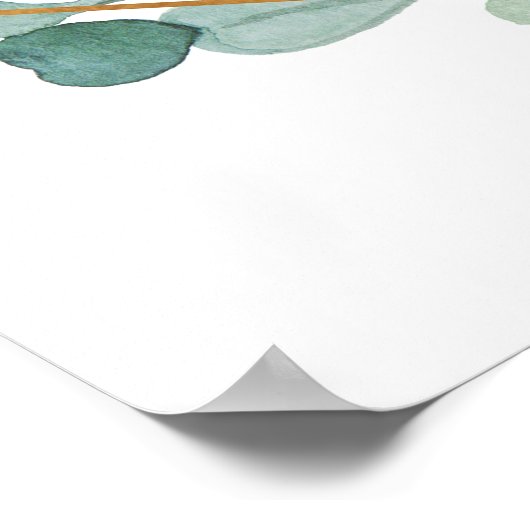 Eucalyptus Greenery Vrijgezellenfeest Welkomstteke Poster (Hoek)