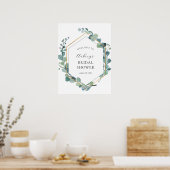 Eucalyptus Greenery Vrijgezellenfeest Welkomstteke Poster (Keuken)