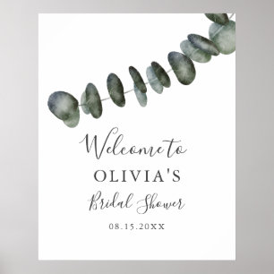 Eucalyptus Greenery Vrijgezellenfeest Welkomstteke Poster