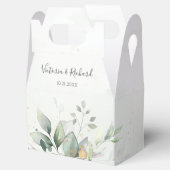 Eucalyptus Greenery Waterverf Elegant Wedding Bedankdoosjes (Geopend)