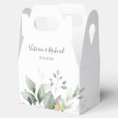 Eucalyptus Greenery Waterverf Elegant Wedding Bedankdoosjes (Geopend)