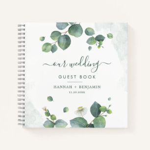 Eucalyptus Greenery Waterverf Wedding Guestbook Notitieboek