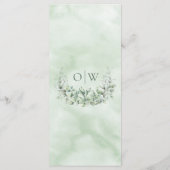 Eucalyptus Greenery Waterverf Wedding Menu (Achterkant)