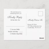 Eucalyptus Greenery Waterverf Wedding RSVP Briefkaart (Achterkant)