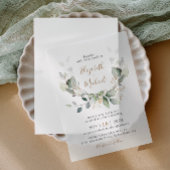 Eucalyptus Greenery Waterverf Wedding Vellum Uitnodigingen