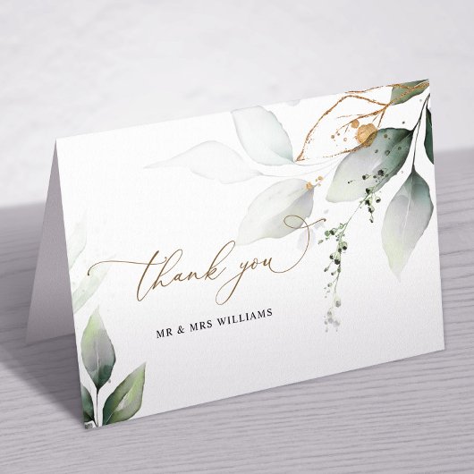 Eucalyptus Greenery Weddenschap Hartelijk dank Bedankkaart