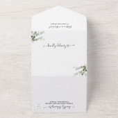 Eucalyptus Greenery Wedding All In One Uitnodiging (Buitenkant)