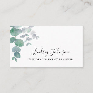 Eucalyptus Greenery Wedding and Event Planner Visitekaartje