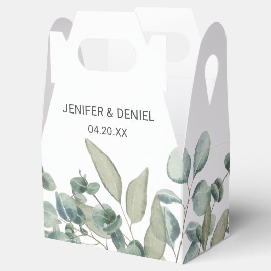 Eucalyptus Greenery Wedding Bedankdoosjes (Geopend)
