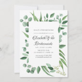 Eucalyptus Greenery Wedding Bridesmaids Luncheon Kaart (Voorkant)
