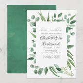 Eucalyptus Greenery Wedding Bridesmaids Luncheon Kaart (Voorkant / Achterkant)