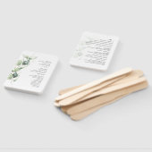 Eucalyptus Greenery Wedding Ceremony Programme Handwaaier (Niet-gemonteerd)