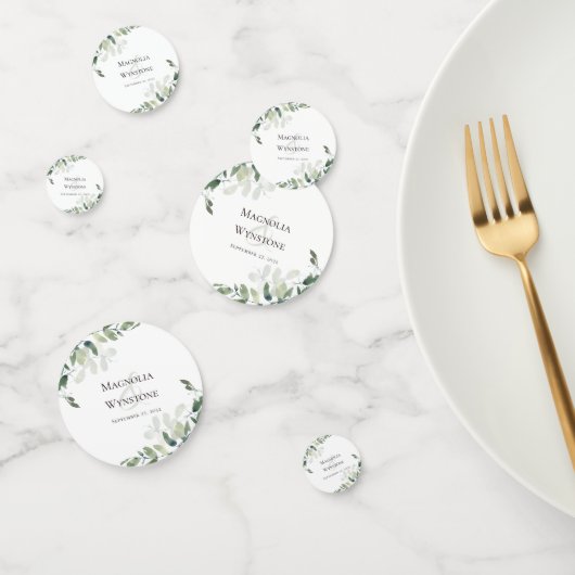 Eucalyptus Greenery Wedding Confetti (Groep)