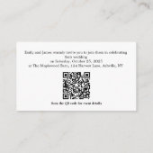 Eucalyptus Greenery Wedding Enclosure Kaart met QR (Achterkant)