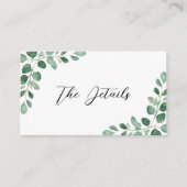 Eucalyptus Greenery Wedding Enclosure Kaart met QR (Voorkant)