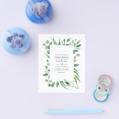 Eucalyptus Greenery Wedding Flyer (Enkel)