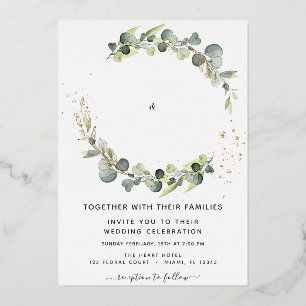 Eucalyptus Greenery Wedding Folie Uitnodiging