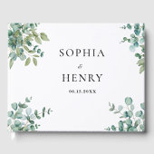 eucalyptus greenery wedding gastenboek (Voorkant)