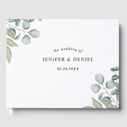 Eucalyptus Greenery Wedding Gastenboek (Voorkant)