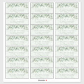 Eucalyptus Greenery Wedding Guest Adresetiketten Sticker (Vel)