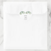 eucalyptus greenery wedding hart sticker (Tas)