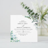 eucalyptus greenery wedding Invitation (Debout devant)