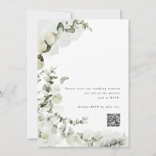 Eucalyptus Greenery Wedding Invitation (Dos)