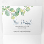 Eucalyptus Greenery Wedding Invitations Drieluik Uitnodiging (Binnenzijde eerst)
