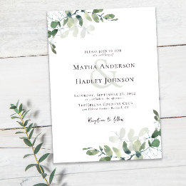 Eucalyptus Greenery Wedding Kaart